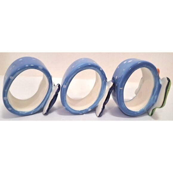 Whole Home Harmony Snowman 3D Face Napkin Rings Set of 3 Multicolor - Picture 6 of 7